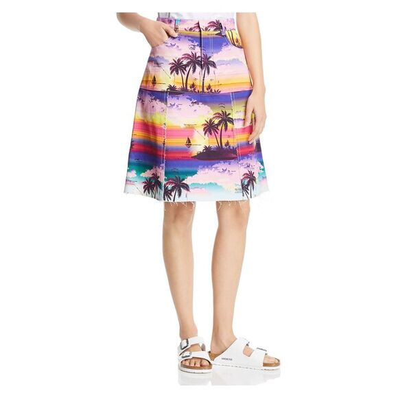 KSENIA SCHNAIDER Dresses & Skirts - KSENIA SCHNAIDER Womens Purple Printed Above The Knee A-Line Skirt Size: XS